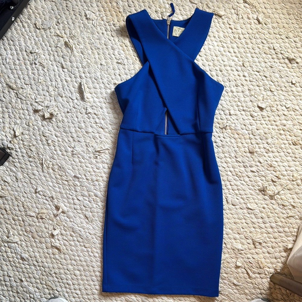 Torn by Ronny Kobo - size Small - Elegant Blue Sleeveless Dress